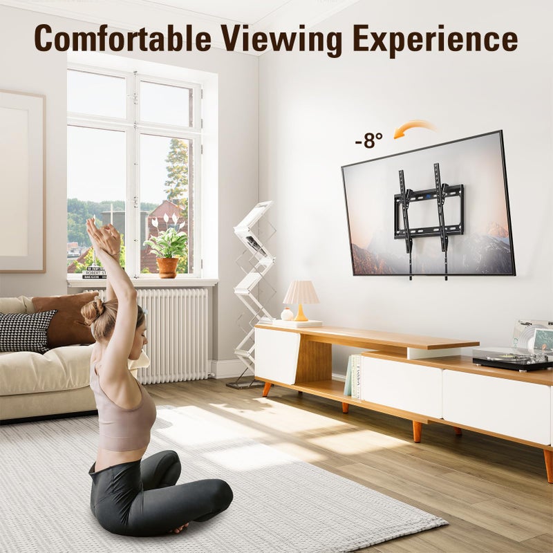Mounting Dream Tilting TV Mounts for Most 26-60 Inch LED, LCD TVs up to VESA 400 x 400mm and 88 LBS Loading Capacity, TV Wall Mount with Unique Strap Design for Easily Lock and Release MD2268-MK - Image 2